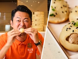 Ex-HK singer sells pan-fried pork buns so juicy, they squirt soup on customers & walls 