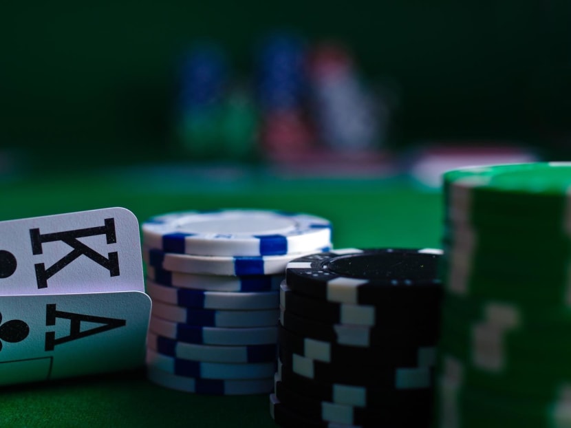 A photo of cash chips at a casino. 