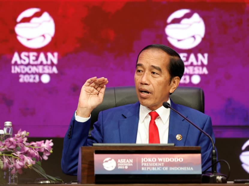 Indonesian President Joko Widodo speaks during a news conference after the closing of the 43rd Asean Summit in Jakarta, Indonesia on Sept 7, 2023.