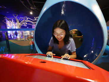 Journalist Nikki Yeo at the NEWater Visitor Centre on July 2, 2024.