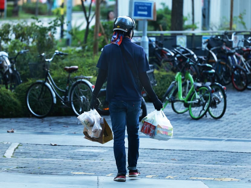 A man making food deliveries on Aug 19, 2024.