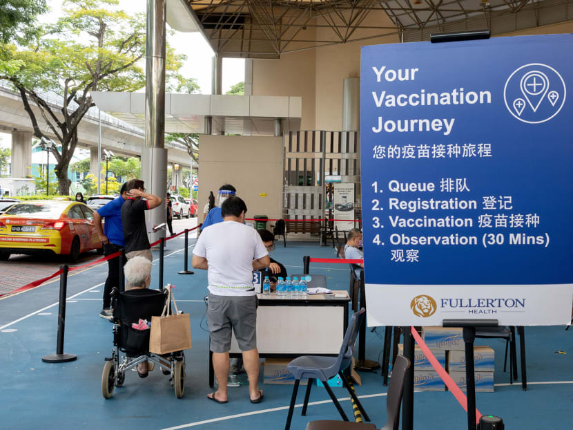 A Covid-19 vaccination centre located in Bedok Community Centre.