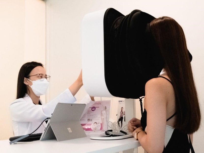 Before beginning treatment, clients at BMF undergo a comprehensive skin analysis. Photos: BMF, Svenson Hair Center.