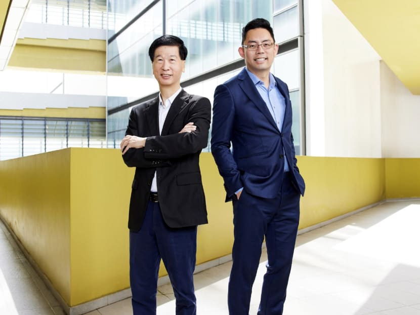 Sustainability is an imperative that resonates deeply with SUSS' mission, as highlighted by Prof Ang Hak Seng, director of the Centre of Excellence for Social Good at SUSS (left), and Dr Tan Eng Joo, head of Graduate Programmes in Sustainability Management. Photos: Mediacorp Studio 3