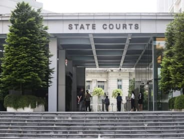 A view of the State Courts building.